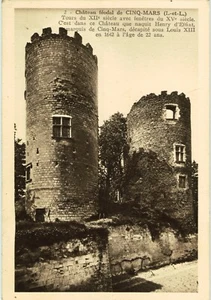 Vintage France Chateau Feodal De Cinq-Mars Castle Ruins - Picture 1 of 3