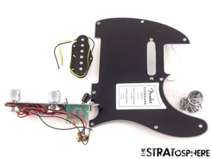 Fender Standard Tele LOADED PICKGUARD, Pickups Plate Knobs Telecaster Black - Picture 1 of 2