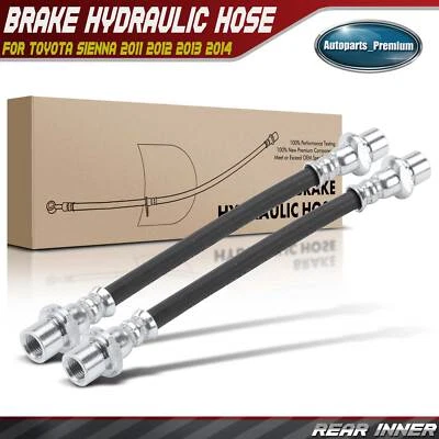 Manguera hidráulica de freno interior trasero 2 piezas para Toyota Sienna 2011-2014 L4 2,7 L V6 3,5 L Foto 1 de 4