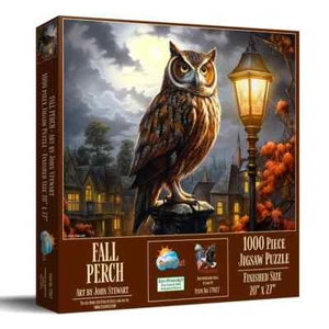 🎃 NEW/SEALED Fall Perch 1000 pc Puzzle By John Stewart 🎃 - Picture 1 of 2