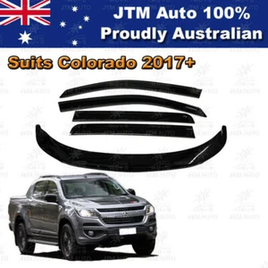 Bonnet Protector + Weather Shields Visor suit Holden Colorado Dual Cab 2016-2020 - Picture 1 of 4