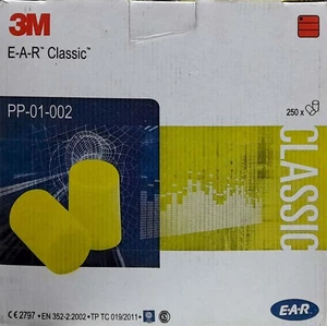 3M E-A-R Classic PP-01-002 Classic Soft Foam Disposable Ear Plugs Pack 50, 100 - Picture 1 of 1