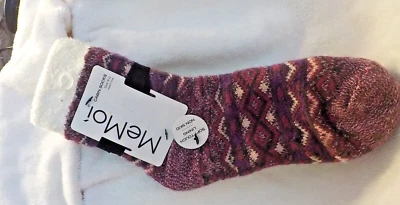 MeMoi Calcetines Cabina Borgoña y Tostado Talla 9-11 Nuevos Foto 1 de 4