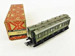 Märklin H0 330/3 4005 Abteilwagen m. Bremserhaus 3. Kl., v. 1953, Rautenkarton A - Picture 1 of 9