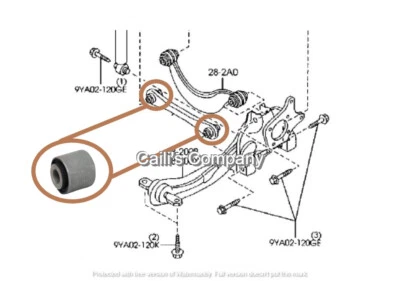 1061668 para MAZDA 3 BL 2009-2013 suspensión trasera buje de enlace lateral Foto 1 de 4