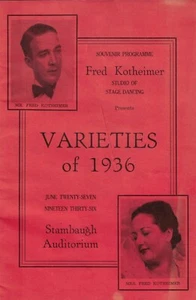 VARIETIES OF 1936-STAMBAUGH-PROGRAM-WAS GLUED IN BOOK-PROGRAM-BACK COVER FAIR - Picture 1 of 4
