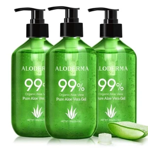 Harvested Fresh: Organic Aloe Vera Gel for Face, Body & Hair - 3 Pack Bottles - Picture 1 of 10