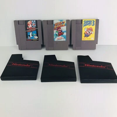 Super Mario Bros. 1, 2, 3, Duck Hunt Authentic Nintendo NES games Tested Working - Image 1 of 4