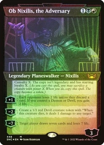 MTG Streets Of New Capenna Ob Nixilis, the Adversary x1 Showcase Etched Foil NM - Picture 1 of 1