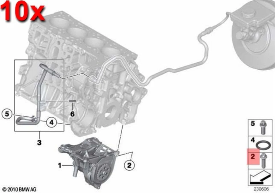 10 piezas Genuino BMW Mini Zinoro M3 X1 X3 M X4 X5 X6 Z4 ASA-Bolt M8X30 11138592611 Foto 1 de 1
