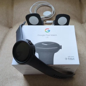 Google Pixel Watch LTE 41MM - Matte Black Stainless Steel, Obsidian Band - Zdjęcie 1 z 5