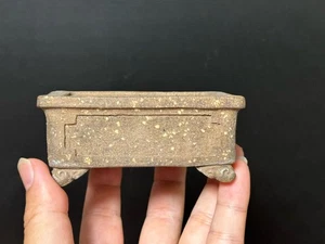 Vaso per bonsai di 2° Heian Tofukuji, rettangolare 9,5 x 7 x 4 cm, vaso artista giapponese - Foto 1 di 6