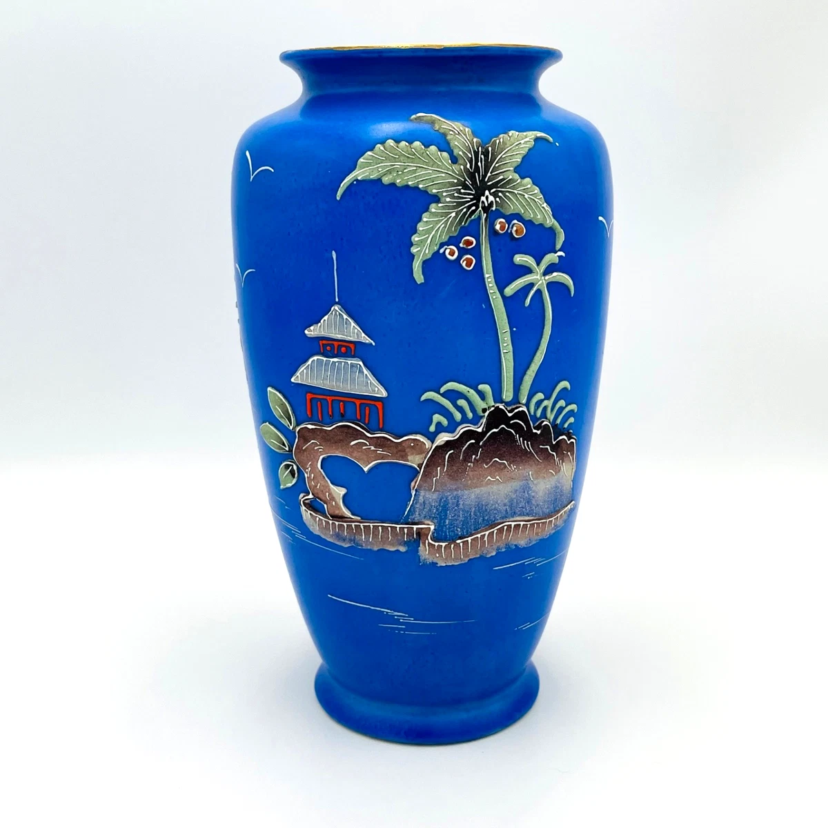 陶瓷多色1900-1940 年日本花瓶| eBay