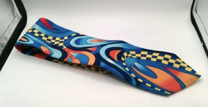 Rush Limbaugh Krawatte Mehrfarbig Seide No Boundaries Kollektion Abstrakt 90er Kühn - Bild 1 von 5