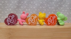 Vintage Sanrio Heart Coro Chan Cheery Chums Zippyzoo Eraser Pencil Topper Lot - Bild 1 von 21