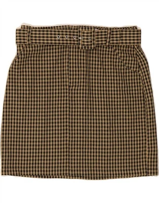 HOLLISTER Womens Mini Skirt Small W28  Brown Check Polyester CW05 - Image 1 of 3