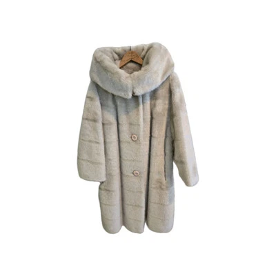 Abrigo columpio de piel sintética vintage años 60 cuello puritano (se puede usar de 2 maneras) talla 8-10 Foto 1 de 4