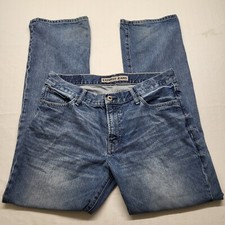 Express Jeans Kingston Classic Boot Cut Mens 35/34 Blue Med Wash Faded Cowboy