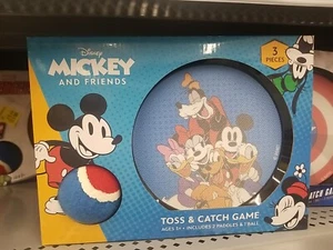 Disney Mickey Toss and Catch Game, Grip Paddles, Kids Outdoor Sports - Picture 1 of 2