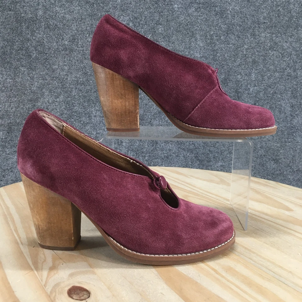 Zapatos Latigo para mujer 7,5 M llama bomba púrpura informal sin cordones tacones de bloque de madera Foto 1 de 4