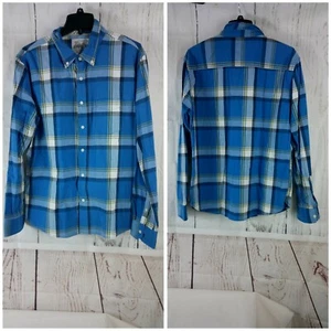 Aeropostale Original Quality Blue Plaid Button Down Men's Dress Shirt L - Picture 1 of 5