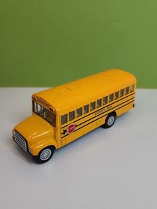 Kinsfun 5" Yellow School Bus Diecast Model Pull Back Action Openable Doors - Picture 1 of 10