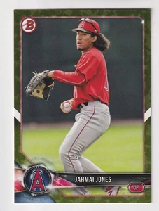 2018 Bowman Prospects GREEN CAMO #BP144 JAHMAI JONES RC Rookie Detroit Tigers - Picture 1 of 2