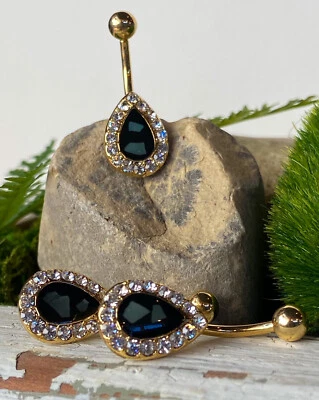 1шт кристалл мощеный слезы капли с перламутром инкрустация живота пирсинг пупка кольцо - Изображение 1 из 3