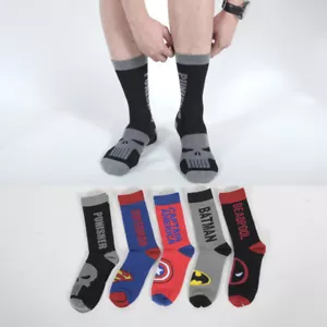 Para Hombre Calcetines de Algodón Divertidos Marvel Superhéroe Punisher EE. UU. Informales Vestir Calcetines - Imagen 1 de 11