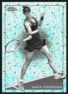 2021 Topps Chrome Tennis Black/White Mini Diamond Ref #56 Nadia Podoroska 