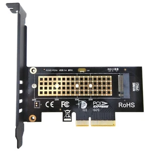 NVME M Key M.2 SSD to PCI-e X4 X16 Converter PCI Express 2280 2242 Adapter Panel - Picture 1 of 7