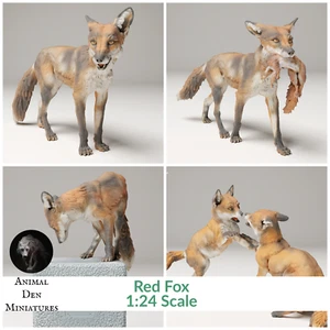 Zorro Rojo - Figuras realistas en miniatura escala 1:24 de Animal Den Miniatures - Imagen 1 de 6