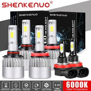Para Toyota Venza 2009-16 Faro LED 4 Lados Alto+Haz Bajo+Bombilla Luz Antiniebla - Imagen 1 de 12