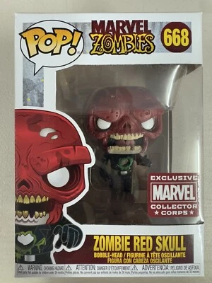 Zombie Red Skull 668 ~ Vinilo Funko Pop ~ Exclusivo Marvel Collector Corps Foto 1 de 4