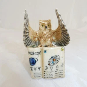 K419 KLIMA MINIATURE EN PORCELAINE CHOUETTE CHOUETTES BONNE AVENTURE  N° 5 OWL - Imagen 1 de 5