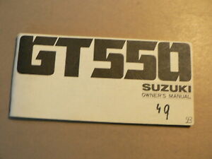 SUZUKI GT550 1976 OWNER'S MANUAL HANDLEIDING BORDBUCH MOTORCYCLE GT 550