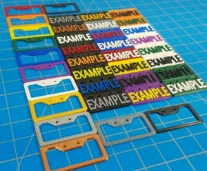 1/10 Scale Custom RC License Plate 2 Matching Plates 6 Piece Set - 8 Characters - Picture 1 of 7