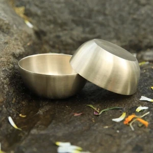 Ayurvedic Bronze (Kansa) Bowls Snack Bowl- Set of 2 Serving Food Safe - Picture 1 of 7