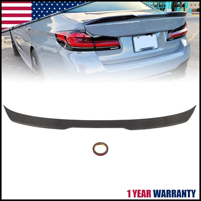 CS STYLE CARBON FIBER TRUNK SPOILER WING 2017-2023 FOR BMW G30 530i 540i F90 M5 - Image 1 of 4