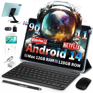 P50Case Tablet 11 Pollici 90Hz Android 14 Tablets 2.0Ghz Octa-Core, 12GB RAM+128 - Foto 1 di 12