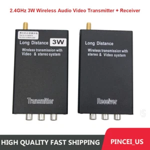 2.4GHz 3W Wireless Audio Video Transmitter AV Sender Receiver Long TX RX Set SZ - Bild 1 von 10