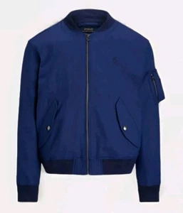 POLO RALPH LAUREN LINEN- COTTON BOMBER JACKET. SIZE L - Picture 1 of 14