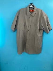 Red Kap Mens Short Sleeve Work Shirt XL Gray Poly/Cotton Blend - Picture 1 of 6