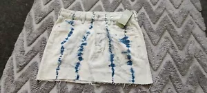 H&M Divided Pale Light Washed Denim Mini Skirt vgc size 12, with pockets - Picture 1 of 10