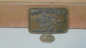 DE COLECCIÓN PONY EXPRESS OVERLAND MAIL CO HEBILLA DE CINTURÓN - Imagen 1 de 4