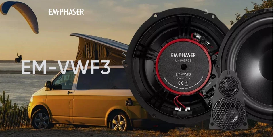 EMPHASER EM-VWF3 | 20cm 3-Wege Compo-Lautsprechersystem für VW Bus T5