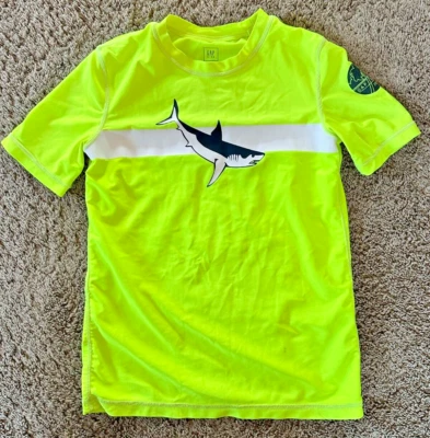 Camisa de natación Gap Kids amarillo neón tiburón manga corta talla S (6-7) Foto 1 de 4