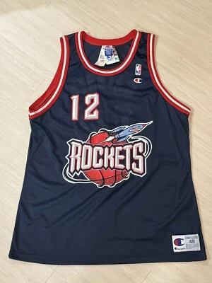NWT Vintage Matt Maloney Champion Jersey NBA 48 Houston Rockets Hakeem Olajuwon - Image 1 of 4