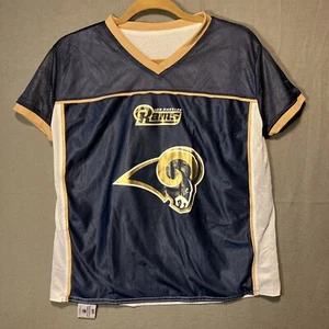 Los Angeles Rams NFL Jersey Reversible Youth XL Blue White Flag USA Football - Picture 1 of 9