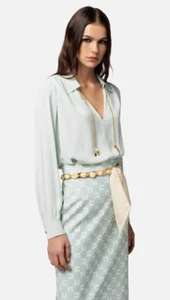 ELISABETTA FRANCHI ACQUA SHIRT WITH DETAILS CA-T30-41E2 - Picture 1 of 5